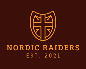 Nordic Medieval Shield logo design