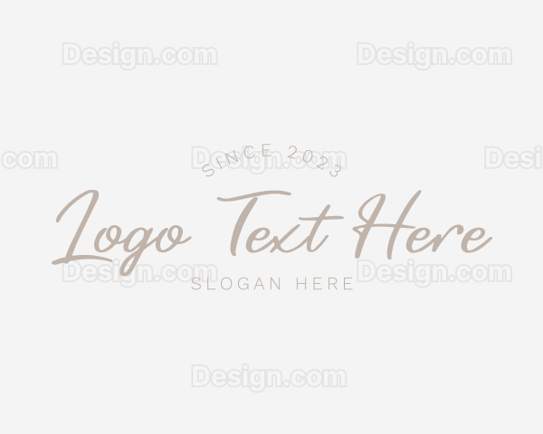 Elegant Cursive Fashion Logo