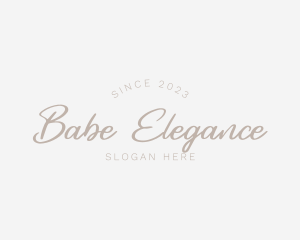 Elegant Cursive Fashion logo design