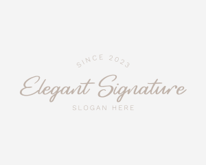 Elegant Cursive Fashion logo design