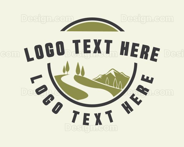 Nature Mountain Landscape Logo