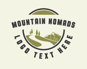 Nature Mountain Landscape logo design