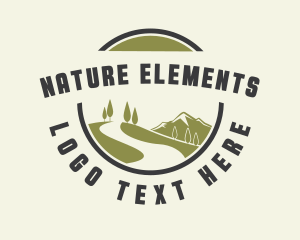 Nature Mountain Landscape logo design