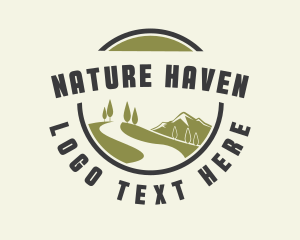 Nature Mountain Landscape logo design