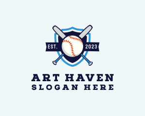 Baseball Sports Shield logo design