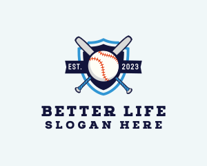 Baseball Sports Shield logo design