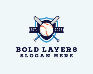 Baseball Sports Shield logo design