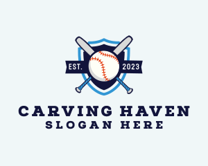 Baseball Sports Shield logo design