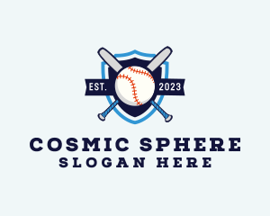 Baseball Sports Shield logo design