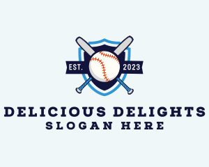 Baseball Sports Shield logo design