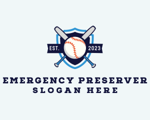 Baseball Sports Shield logo design