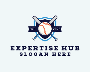 Baseball Sports Shield logo design