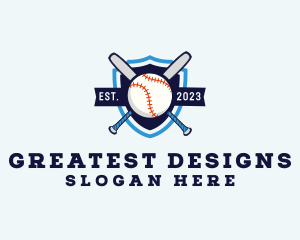 Baseball Sports Shield logo design