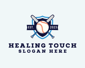 Baseball Sports Shield logo design