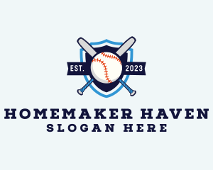 Baseball Sports Shield logo design