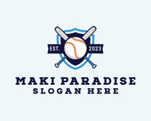 Baseball Sports Shield logo design