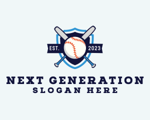 Baseball Sports Shield logo design