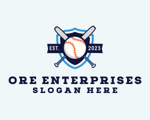 Baseball Sports Shield logo design