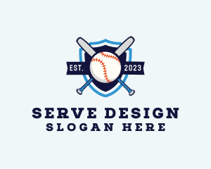 Baseball Sports Shield logo design