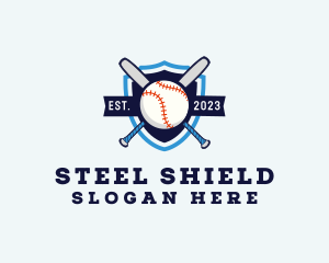 Baseball Sports Shield logo design