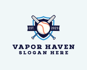 Baseball Sports Shield logo design