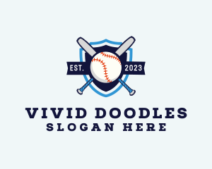 Baseball Sports Shield logo design