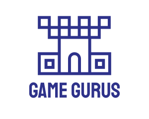 Blue Geometric Castle logo