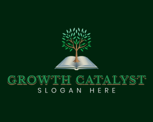 Tree Book Knowledge logo design