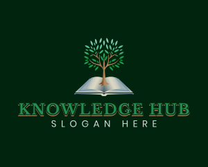 Tree Book Knowledge logo design