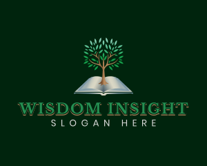 Tree Book Knowledge logo design