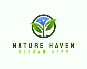 Eco Leaf Nature logo design