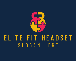 Kettlebell Group Fitness Bootcamp logo design