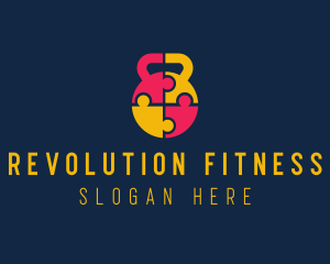 Kettlebell Group Fitness Bootcamp logo design