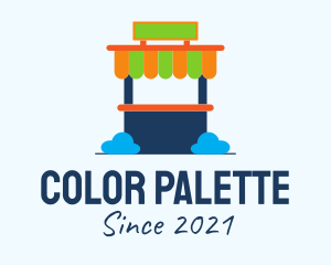 Colorful Kiosk Stand  logo design