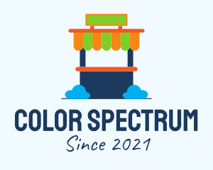 Colorful Kiosk Stand  logo design