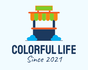 Colorful Kiosk Stand  logo design