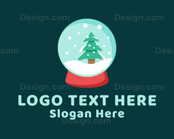 Snow Globe Christmas Logo