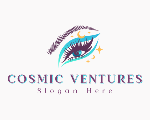 Cosmic Eyebrow Eyelash Makeup logo design