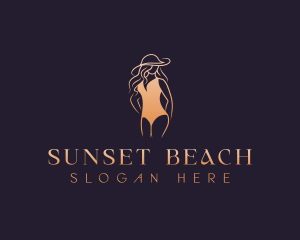 Sexy Swimsuit Woman logo design