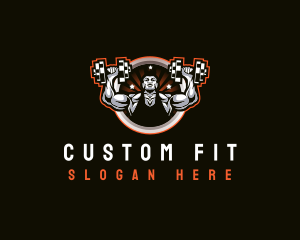 Workout Fitness Muscular logo design