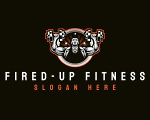 Workout Fitness Muscular logo