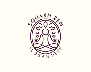 Spiritual Leaf Meditation logo design