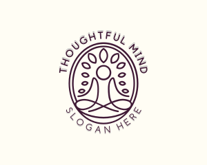 Spiritual Leaf Meditation logo design