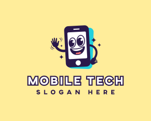 Cartoon Mobile Cellphone logo