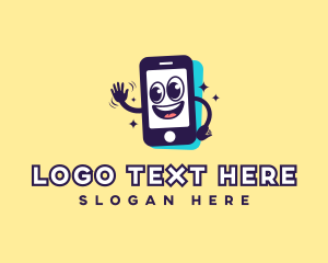 Mobile - Cartoon Mobile Cellphone logo design