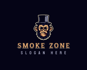 Smoking Monkey Hat logo design