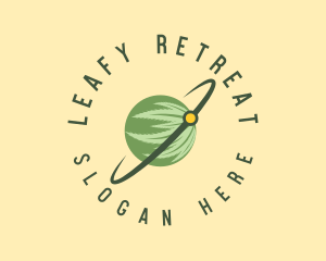 Marijuana Planet Leaf logo design