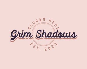 Retro Cursive Business logo design