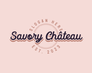 Retro Cursive Business logo design