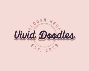 Retro Cursive Business logo design